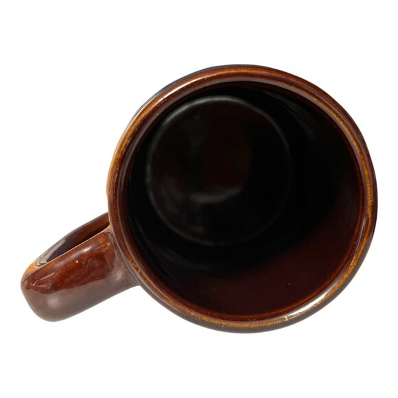 Vintage USA Pottery Brown Drip Barrel Mugs – Set of 2 – 1950s–1970s - Picture 6 of 6